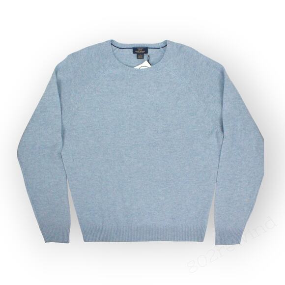 NewWithFlaws Large BrooksBrothers 346 Washable Wool Sweater LightBlue - Picture 2 of 11